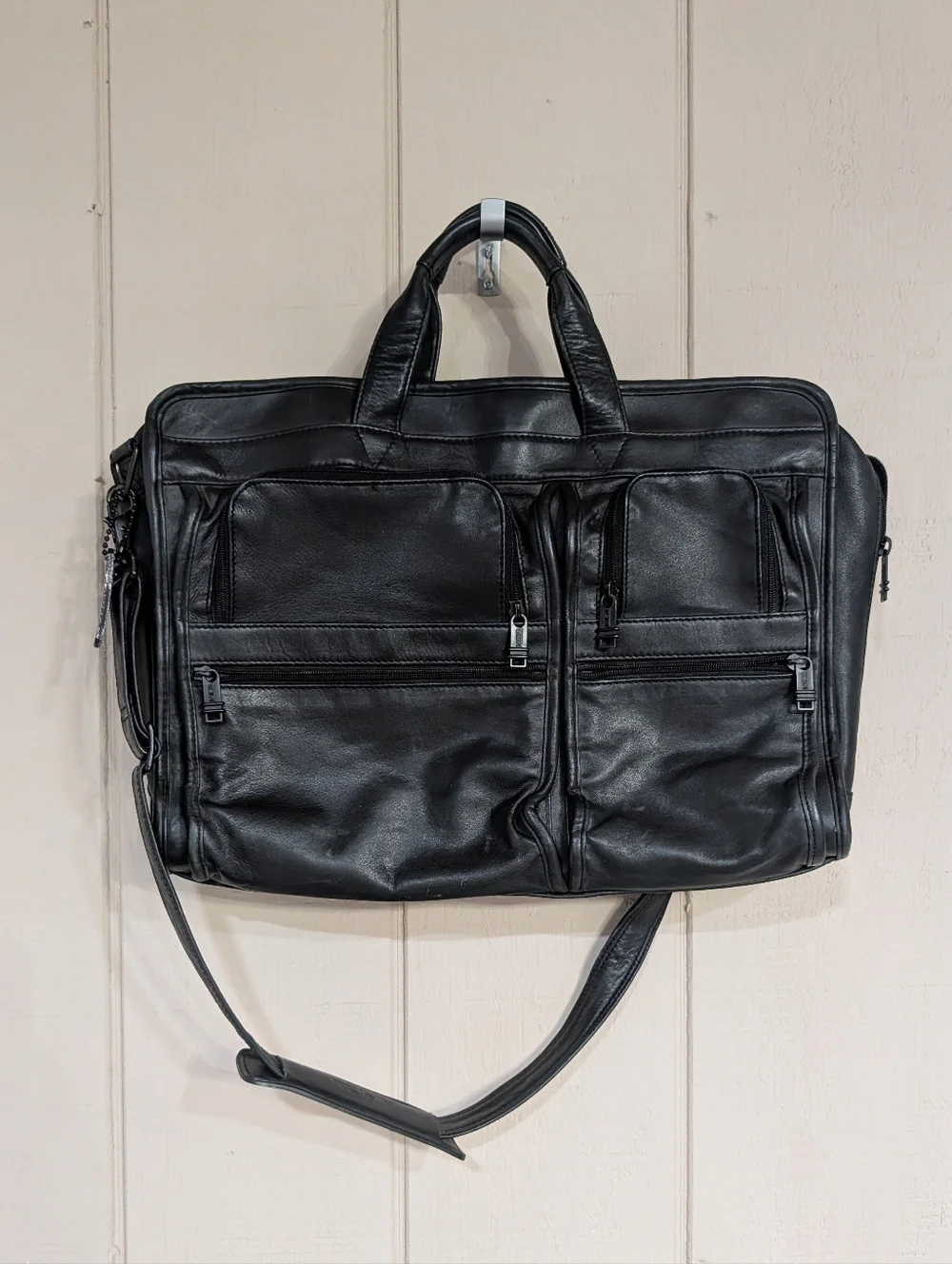 Vintage 90s Tumi‎ Red Label Professional Series Black Leather Laptop Briefcase